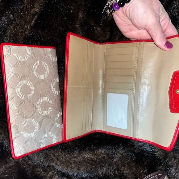 Coach Monogram Wallet w checkbook matching wallet - Picture 5 of 10